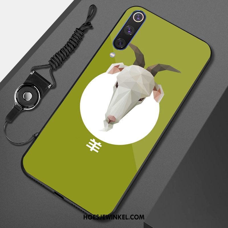 Xiaomi Mi 9 Se Hoesje All Inclusive Anti-fall Reliëf, Xiaomi Mi 9 Se Hoesje Groen Mini Beige