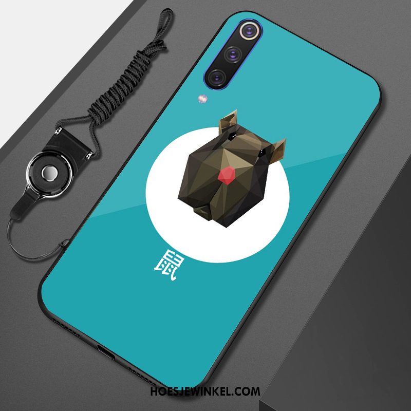 Xiaomi Mi 9 Se Hoesje All Inclusive Anti-fall Reliëf, Xiaomi Mi 9 Se Hoesje Groen Mini Beige