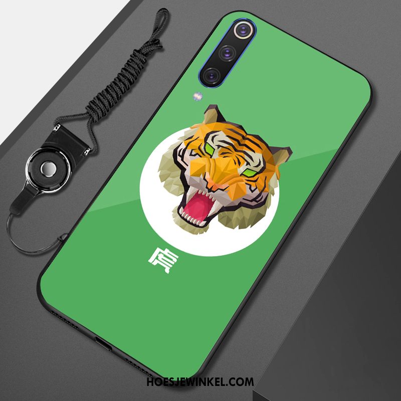 Xiaomi Mi 9 Se Hoesje All Inclusive Anti-fall Reliëf, Xiaomi Mi 9 Se Hoesje Groen Mini Beige