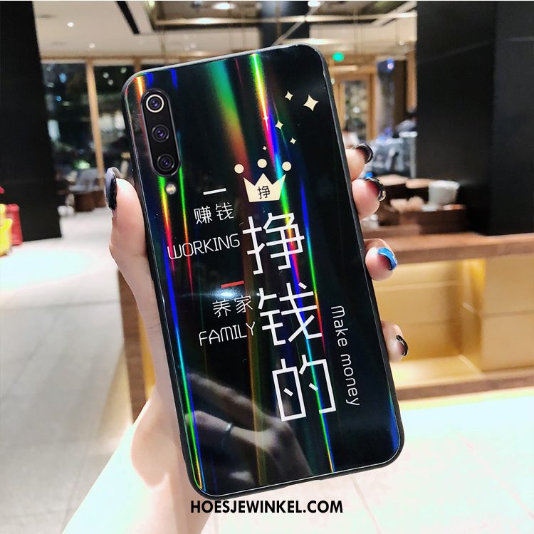 Xiaomi Mi 9 Se Hoesje Gekleurde Glas Mini, Xiaomi Mi 9 Se Hoesje Spotprent Lovers Beige