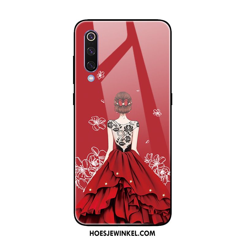 Xiaomi Mi 9 Se Hoesje Hoes Rood Spiegel, Xiaomi Mi 9 Se Hoesje Bescherming Zacht Beige