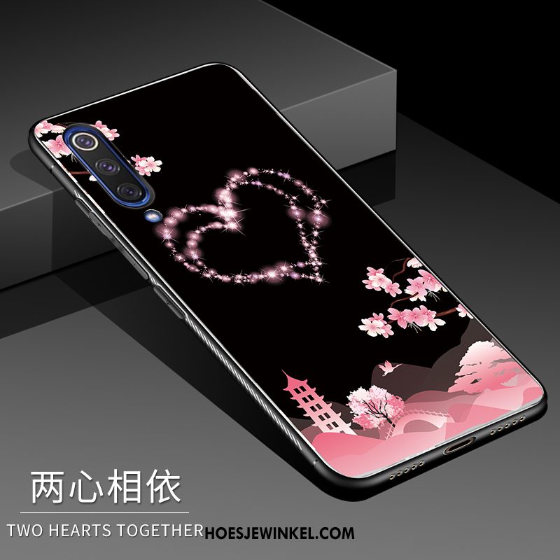 Xiaomi Mi 9 Se Hoesje Mode Mobiele Telefoon Mini, Xiaomi Mi 9 Se Hoesje Zwart Spotprent Beige