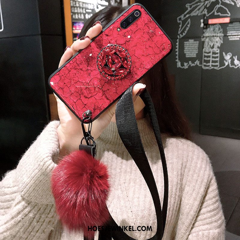 Xiaomi Mi 9 Se Hoesje Trend Rood Purper, Xiaomi Mi 9 Se Hoesje Net Red Siliconen Beige