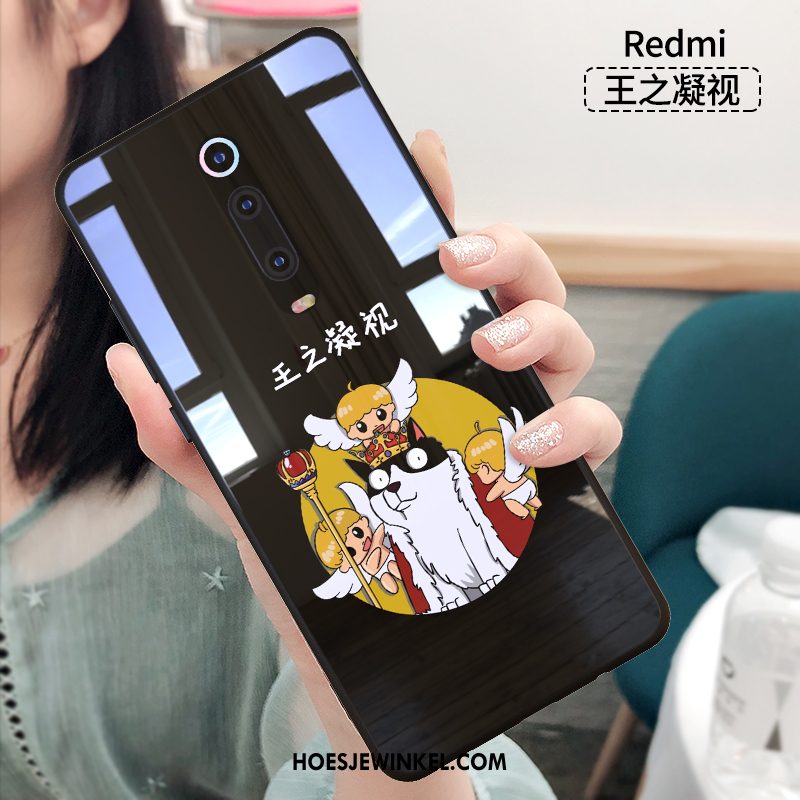Xiaomi Mi 9t Hoesje Anti-fall Trend Persoonlijk, Xiaomi Mi 9t Hoesje Siliconen Rood Beige