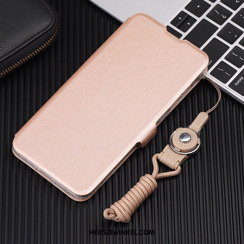 Xiaomi Mi 9t Hoesje Leren Etui Anti-fall Mobiele Telefoon, Xiaomi Mi 9t Hoesje Mini Folio Beige