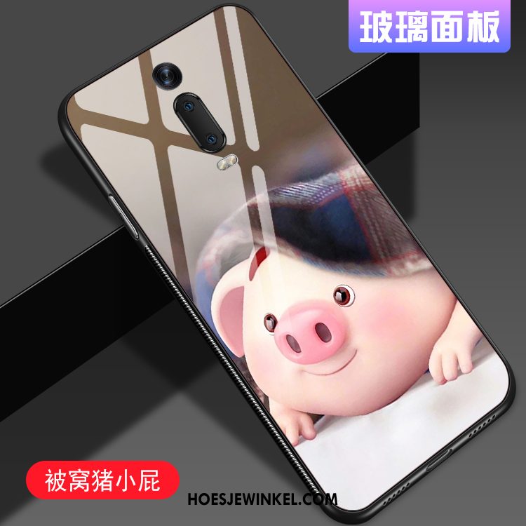 Xiaomi Mi 9t Hoesje Mooie Scheppend Glas, Xiaomi Mi 9t Hoesje Persoonlijk Wit Beige