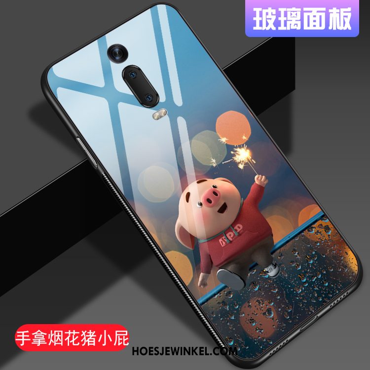 Xiaomi Mi 9t Hoesje Mooie Scheppend Glas, Xiaomi Mi 9t Hoesje Persoonlijk Wit Beige