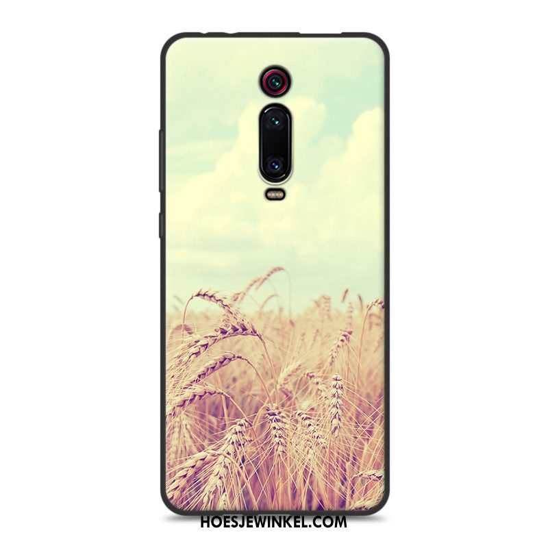 Xiaomi Mi 9t Hoesje Rood Anti-fall Mini, Xiaomi Mi 9t Hoesje Siliconen Spotprent Beige