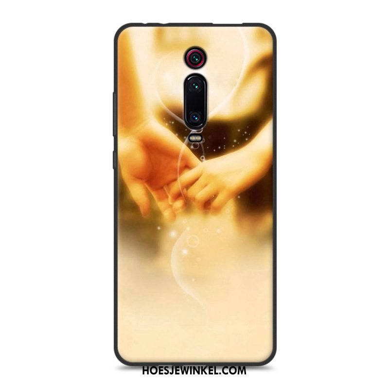 Xiaomi Mi 9t Hoesje Rood Anti-fall Mini, Xiaomi Mi 9t Hoesje Siliconen Spotprent Beige