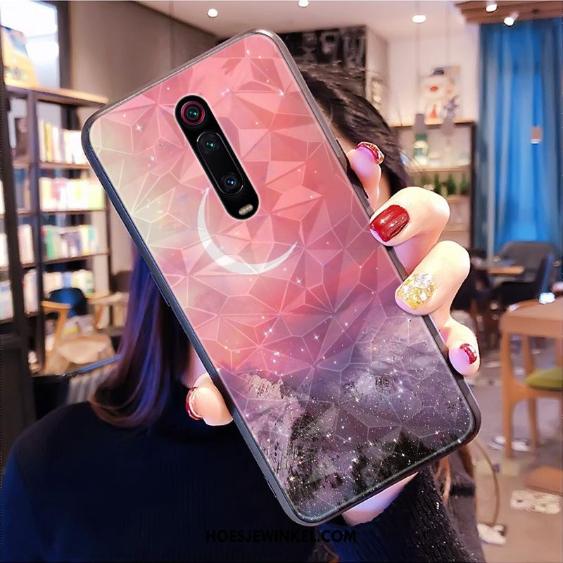 Xiaomi Mi 9t Pro Hoesje Hart Mobiele Telefoon Pas, Xiaomi Mi 9t Pro Hoesje Patroon Rood Beige