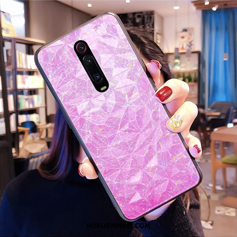 Xiaomi Mi 9t Pro Hoesje Hart Mobiele Telefoon Pas, Xiaomi Mi 9t Pro Hoesje Patroon Rood Beige