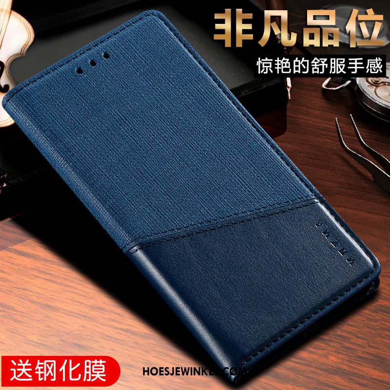 Xiaomi Mi 9t Pro Hoesje Leren Etui Mini Vouw, Xiaomi Mi 9t Pro Hoesje Folio Kaart Beige