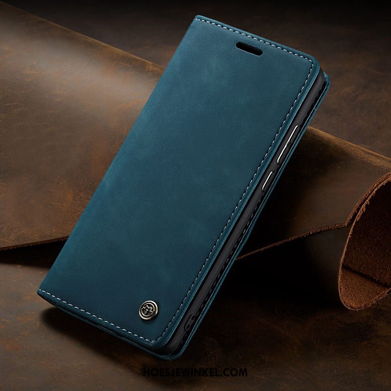 Xiaomi Mi 9t Pro Hoesje Leren Etui Tempereren Bedrijf, Xiaomi Mi 9t Pro Hoesje Anti-fall Skärmskydd Braun Beige