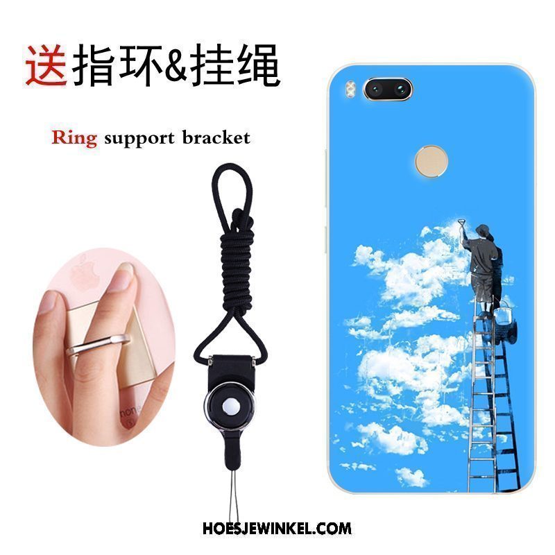 Xiaomi Mi A1 Hoesje Anti-fall Trend Spotprent, Xiaomi Mi A1 Hoesje Mini Donkerblauw Beige