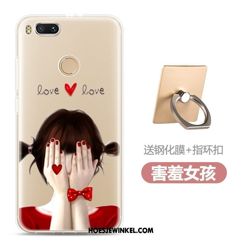 Xiaomi Mi A1 Hoesje Hoes Mini Anti-fall, Xiaomi Mi A1 Hoesje Rood Mobiele Telefoon Beige