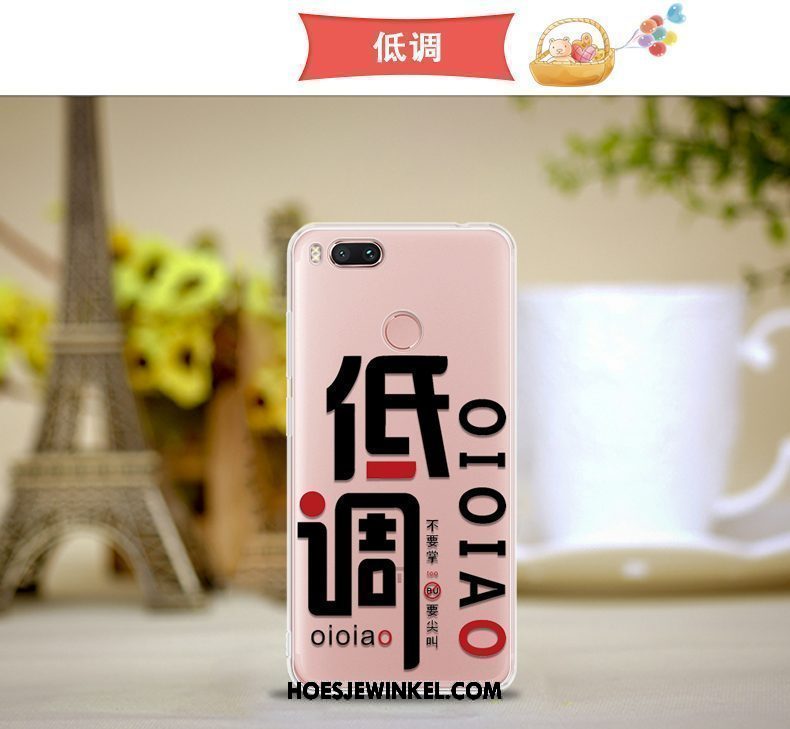 Xiaomi Mi A1 Hoesje Mobiele Telefoon Doorzichtig Anti-fall, Xiaomi Mi A1 Hoesje Zacht Klittenband Beige