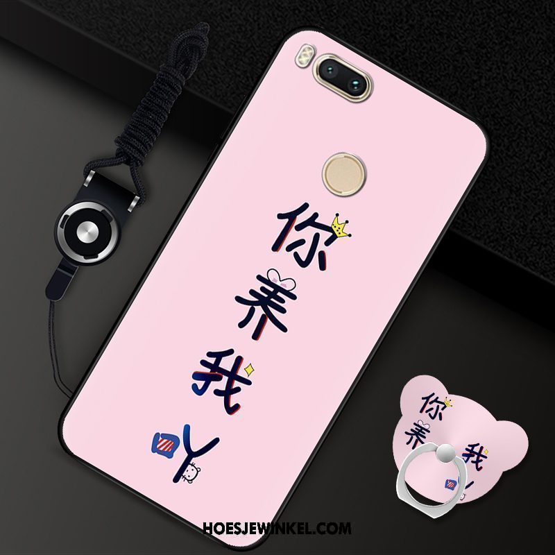 Xiaomi Mi A1 Hoesje Rood Persoonlijk Hanger, Xiaomi Mi A1 Hoesje All Inclusive Hoes Beige