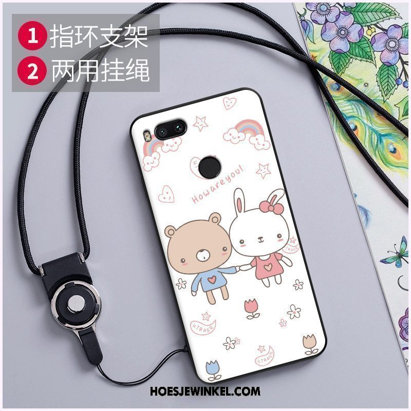 Xiaomi Mi A1 Hoesje Spotprent Hoes Anti-fall, Xiaomi Mi A1 Hoesje All Inclusive Ring Beige