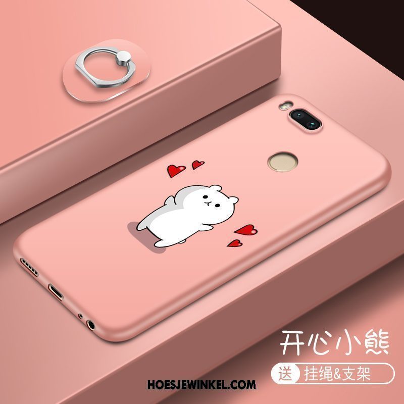 Xiaomi Mi A1 Hoesje Zacht Roze Schrobben, Xiaomi Mi A1 Hoesje Mini Scheppend Beige