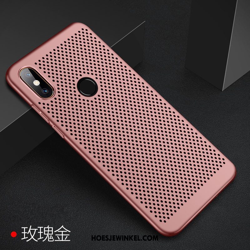 Xiaomi Mi A2 Hoesje Anti-fall Ademend Mini, Xiaomi Mi A2 Hoesje Dun Rood Beige