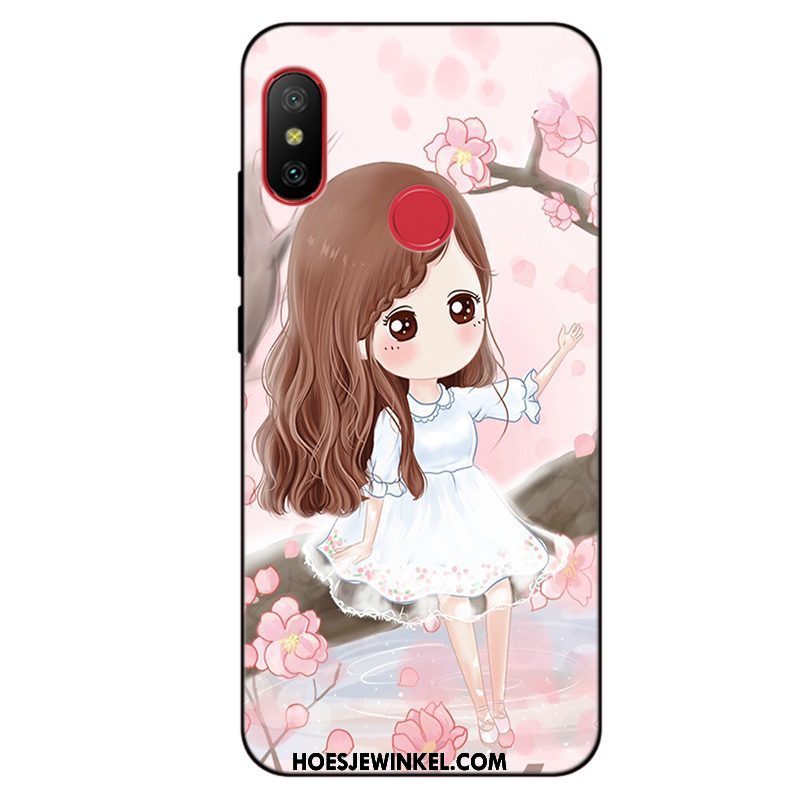 Xiaomi Mi A2 Hoesje Anti-fall Mini Rood, Xiaomi Mi A2 Hoesje Zacht Mobiele Telefoon Beige