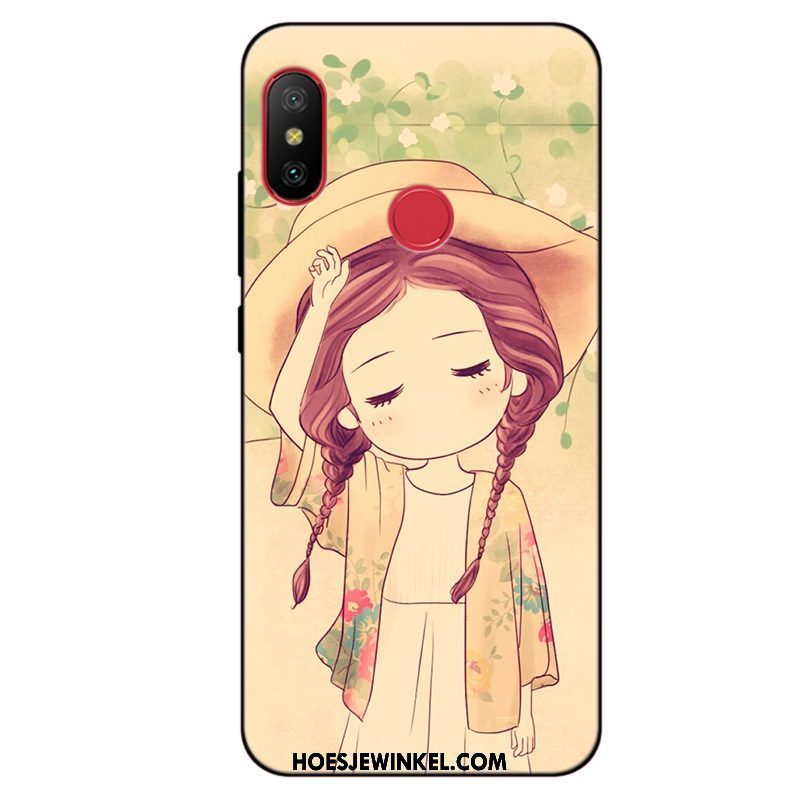 Xiaomi Mi A2 Hoesje Anti-fall Mini Rood, Xiaomi Mi A2 Hoesje Zacht Mobiele Telefoon Beige