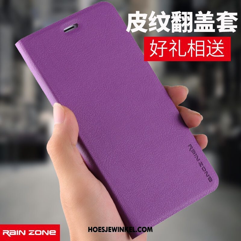 Xiaomi Mi A2 Hoesje Bescherming Leren Etui Donkerblauw, Xiaomi Mi A2 Hoesje Mini Rood Beige