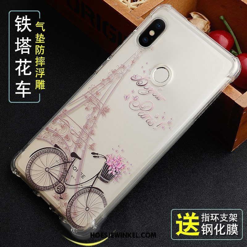 Xiaomi Mi A2 Hoesje Bescherming Siliconen Mobiele Telefoon, Xiaomi Mi A2 Hoesje Persoonlijk Roze Beige