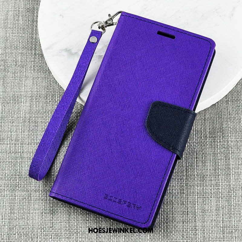 Xiaomi Mi A2 Hoesje Folio Donkerblauw All Inclusive, Xiaomi Mi A2 Hoesje Leren Etui Bescherming