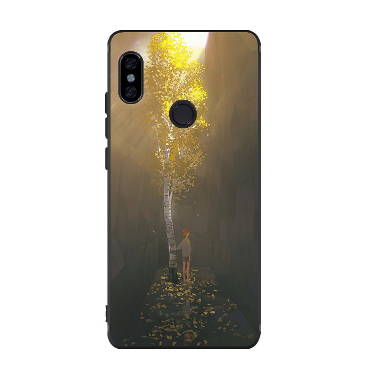 Xiaomi Mi A2 Hoesje Lovers Zacht Hemming, Xiaomi Mi A2 Hoesje Zwart Mini Beige