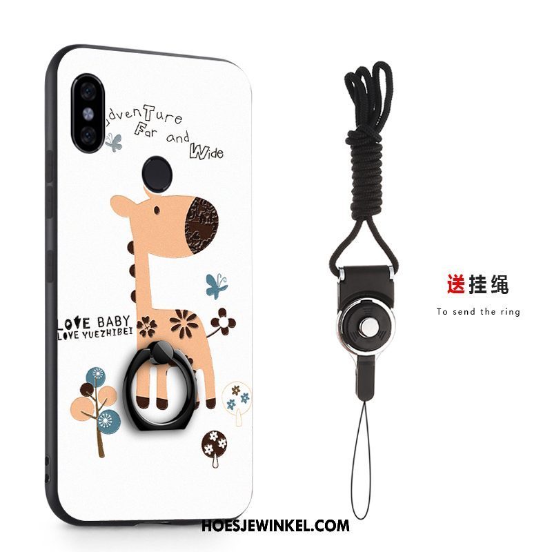 Xiaomi Mi A2 Hoesje Mini Reliëf Hoes, Xiaomi Mi A2 Hoesje Anti-fall Bescherming Braun Beige