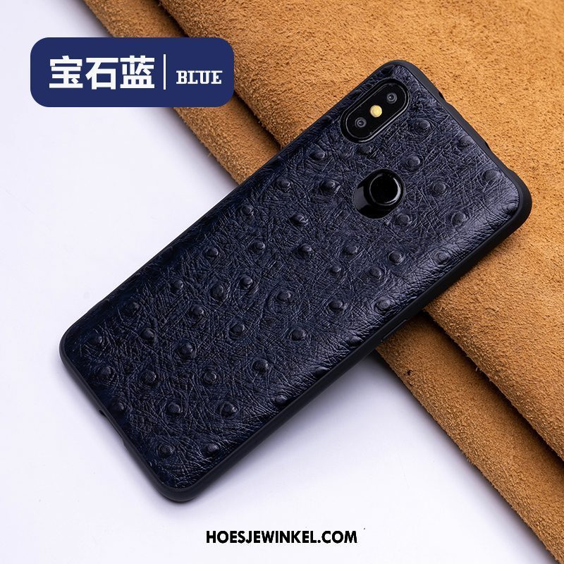 Xiaomi Mi A2 Hoesje Pas Anti-fall All Inclusive, Xiaomi Mi A2 Hoesje Donkerblauw Vintage Beige