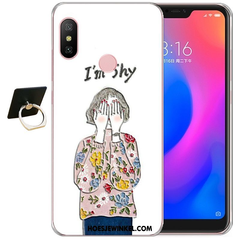 Xiaomi Mi A2 Hoesje Persoonlijk Trend Reliëf, Xiaomi Mi A2 Hoesje Siliconen Scheppend Beige