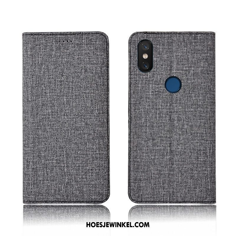 Xiaomi Mi A2 Hoesje Siliconen Patroon Bescherming, Xiaomi Mi A2 Hoesje Jeugd Grijs Beige