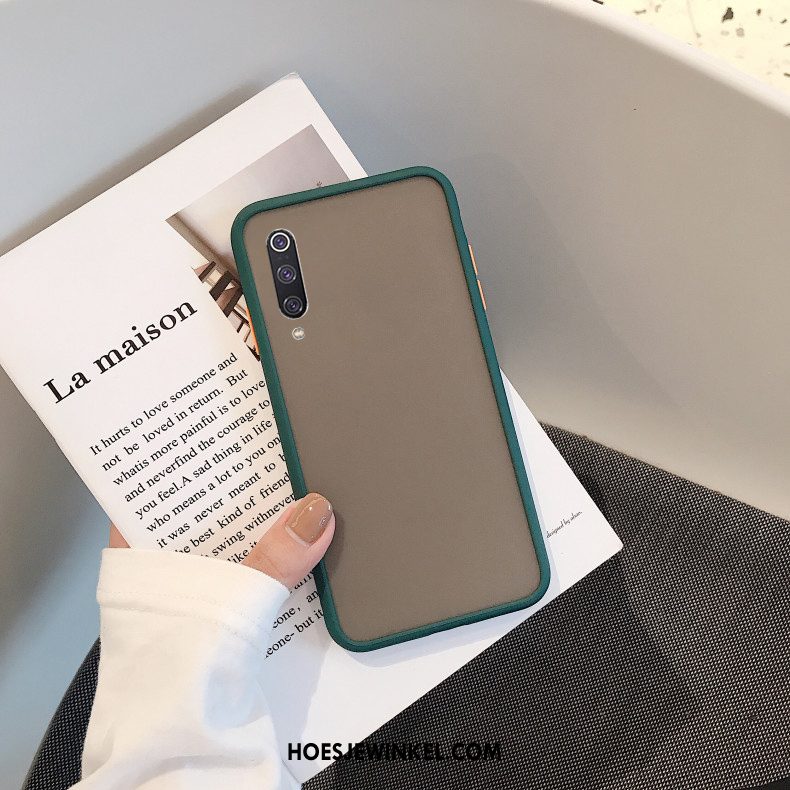 Xiaomi Mi A3 Hoesje Bescherming Hard Rood, Xiaomi Mi A3 Hoesje Schrobben Scheppend Beige