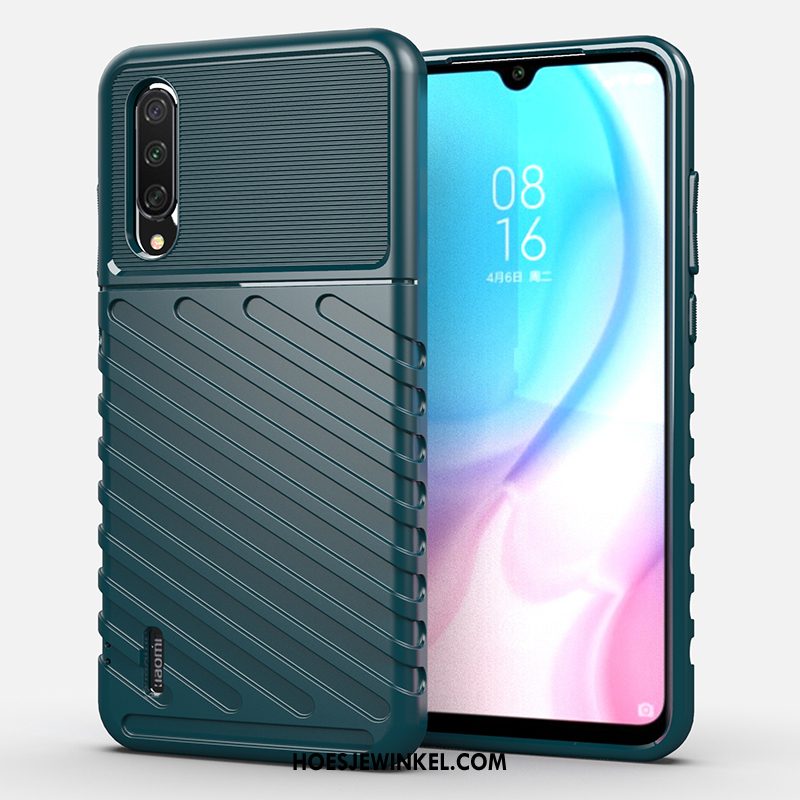 Xiaomi Mi A3 Hoesje Blauw Anti-fall Siliconen, Xiaomi Mi A3 Hoesje Hoes Bescherming Beige