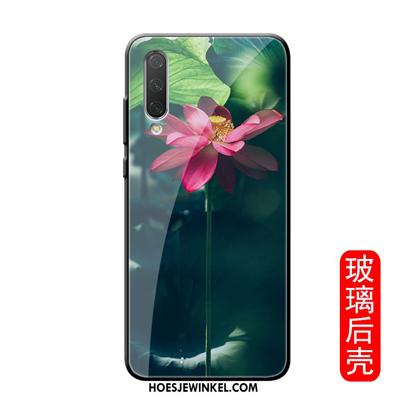 Xiaomi Mi A3 Hoesje Bloemen Mobiele Telefoon Glas, Xiaomi Mi A3 Hoesje Nieuw Eenvoudige Beige