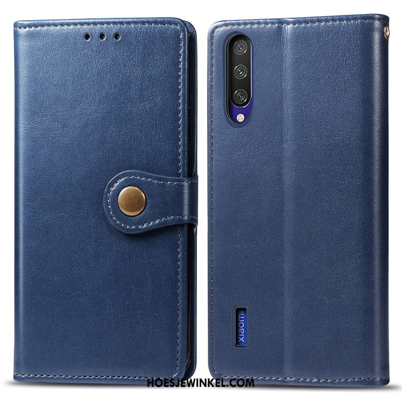 Xiaomi Mi A3 Hoesje Groen Folio Eenvoudige, Xiaomi Mi A3 Hoesje Mini Mobiele Telefoon Beige