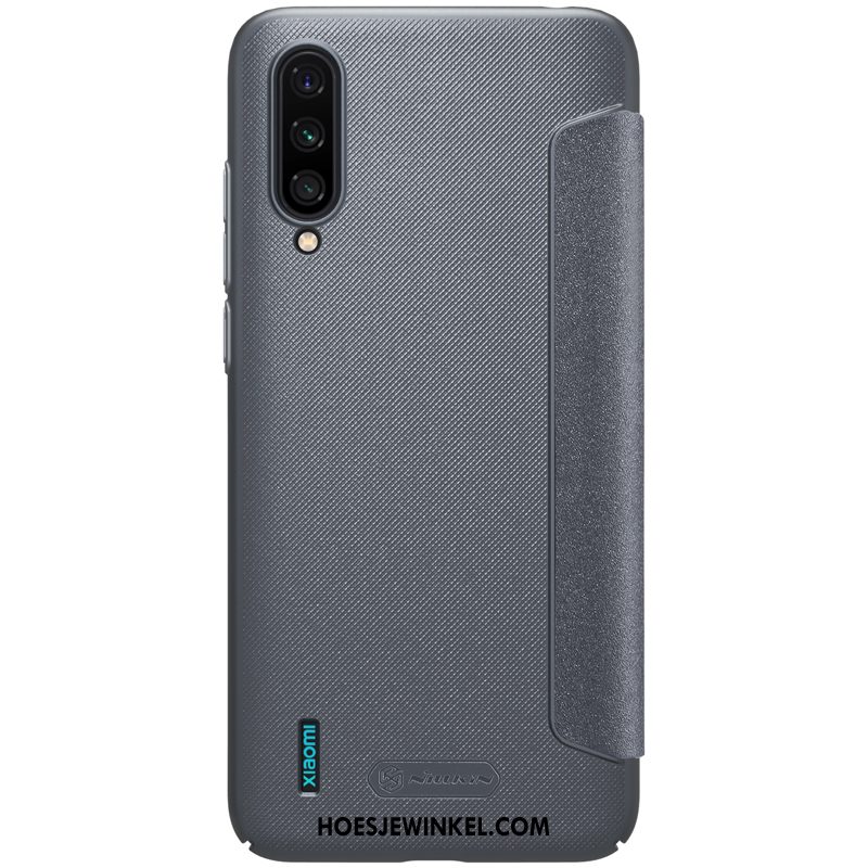 Xiaomi Mi A3 Hoesje Mini Leren Etui Ster, Xiaomi Mi A3 Hoesje Hoes Dun Beige