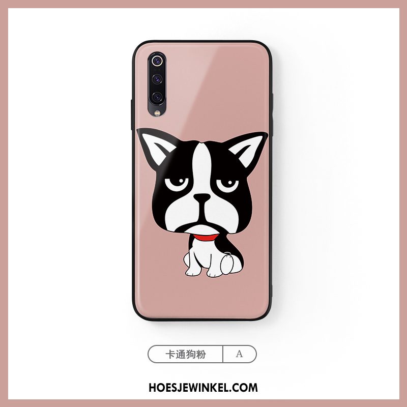 Xiaomi Mi A3 Hoesje Mini Spotprent Net Red, Xiaomi Mi A3 Hoesje Scheppend Hond Beige