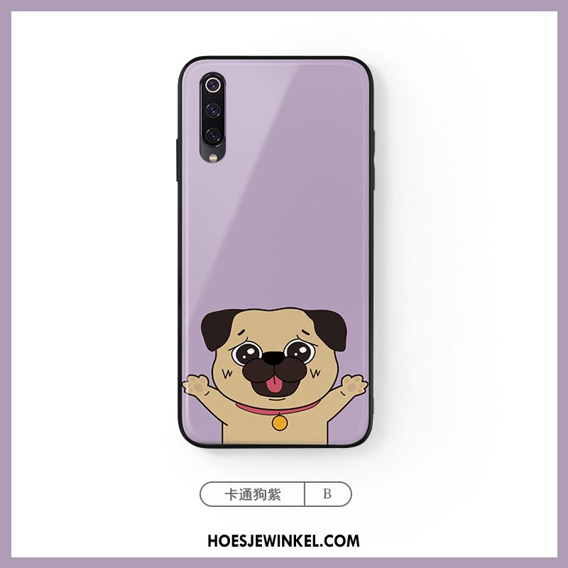 Xiaomi Mi A3 Hoesje Mini Spotprent Net Red, Xiaomi Mi A3 Hoesje Scheppend Hond Beige