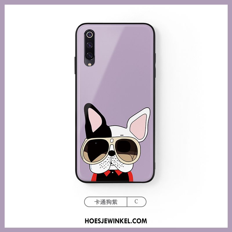 Xiaomi Mi A3 Hoesje Mini Spotprent Net Red, Xiaomi Mi A3 Hoesje Scheppend Hond Beige