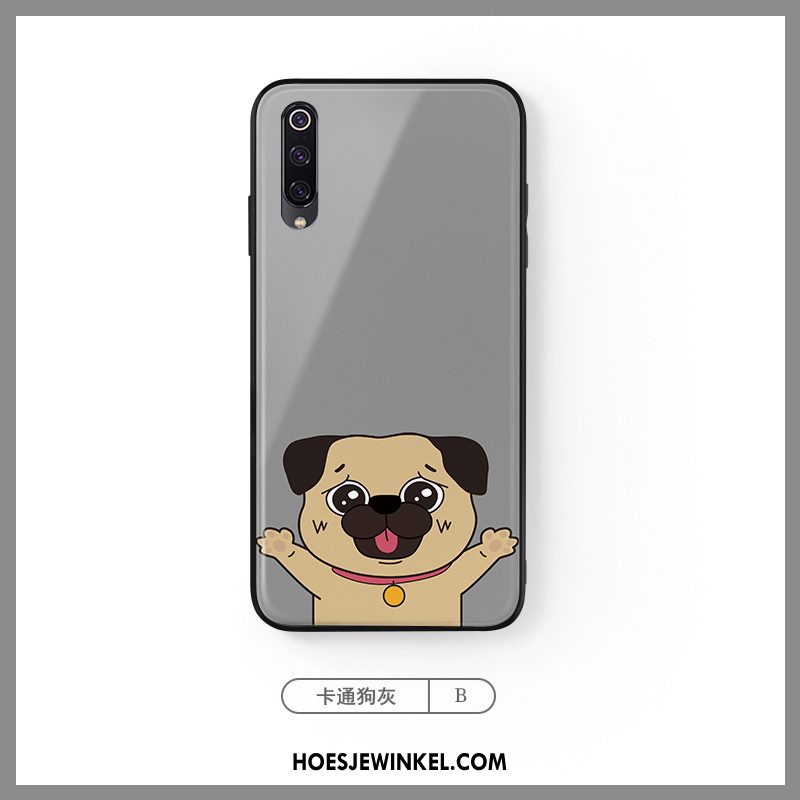 Xiaomi Mi A3 Hoesje Mini Spotprent Net Red, Xiaomi Mi A3 Hoesje Scheppend Hond Beige