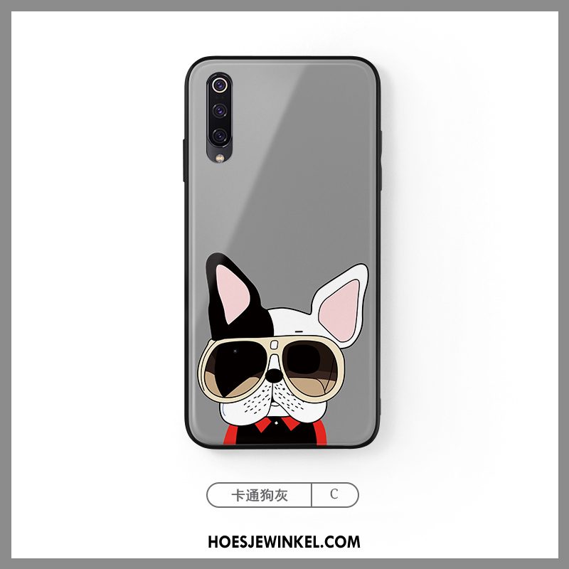 Xiaomi Mi A3 Hoesje Mini Spotprent Net Red, Xiaomi Mi A3 Hoesje Scheppend Hond Beige