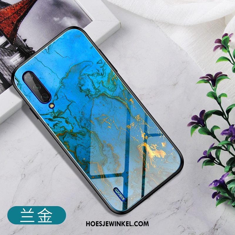 Xiaomi Mi A3 Hoesje Rood Mobiele Telefoon Verloop, Xiaomi Mi A3 Hoesje Mode Glas Beige