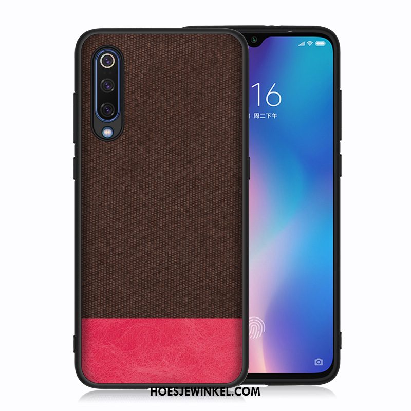 Xiaomi Mi A3 Hoesje Siliconen Blauw Anti-fall, Xiaomi Mi A3 Hoesje Mobiele Telefoon Rood Beige