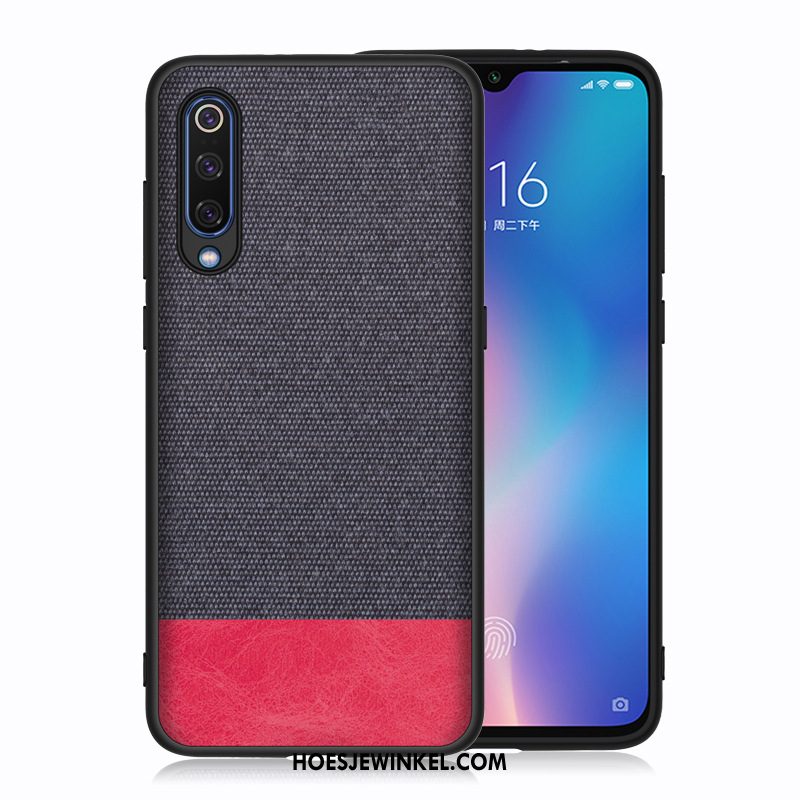 Xiaomi Mi A3 Hoesje Siliconen Blauw Anti-fall, Xiaomi Mi A3 Hoesje Mobiele Telefoon Rood Beige