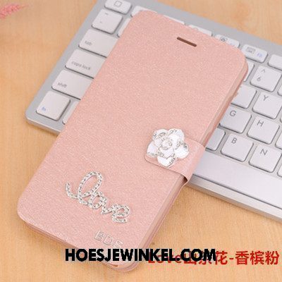 Xiaomi Mi Max 2 Hoesje Bescherming Leren Etui Folio, Xiaomi Mi Max 2 Hoesje Met Strass Anti-fall Beige