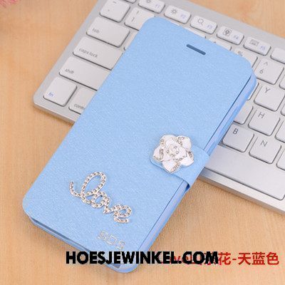 Xiaomi Mi Max 2 Hoesje Bescherming Leren Etui Folio, Xiaomi Mi Max 2 Hoesje Met Strass Anti-fall Beige