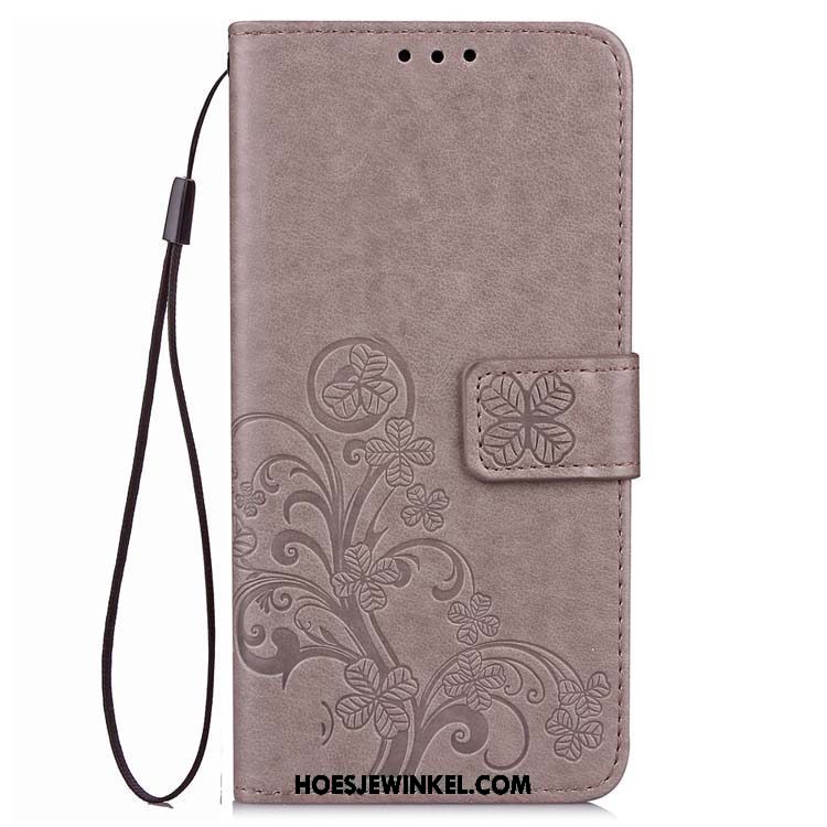 Xiaomi Mi Max 2 Hoesje Clamshell Leren Etui Met Strass, Xiaomi Mi Max 2 Hoesje Zacht Bescherming Beige